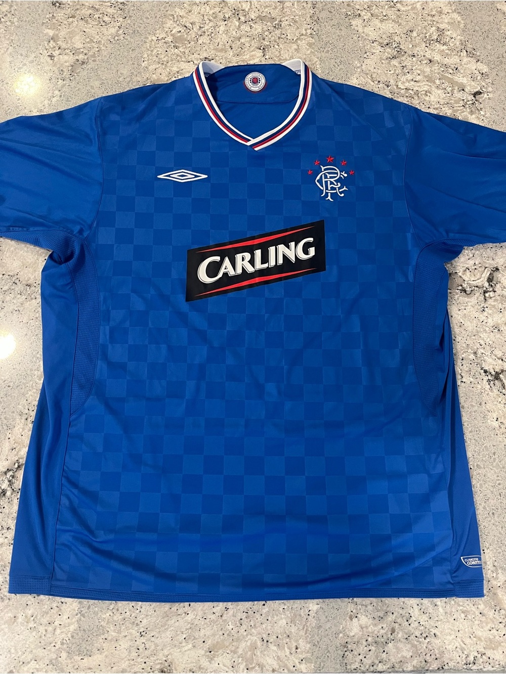 2009-10 Umbro Glasgow Rangers FC Home Soccer Jersey with Carling Logo